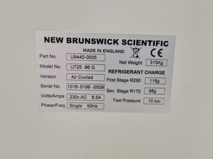 Thumbnail image of New Brunswick Scientific Ultra Low Temperature Freezer U725-86 G Innova