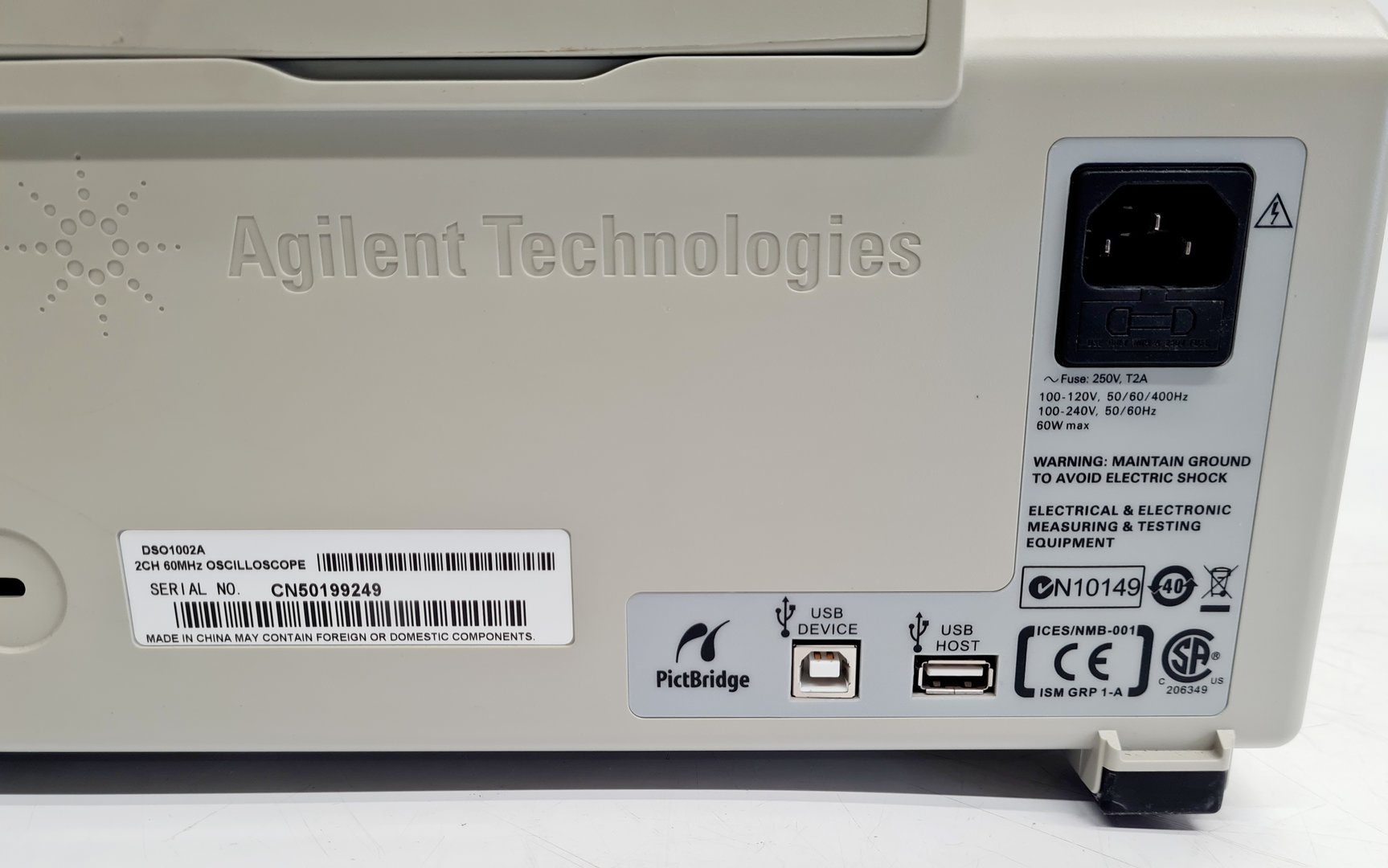 Image of Agilent Keysight DSO 1002A Oscilloscope 2GSa/s  60Mhz Lab