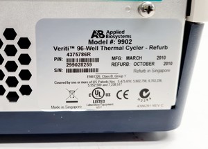 Thumbnail image of Applied Biosystems Veriti 96 Well Thermal Cycler PCR/DNA Lab
