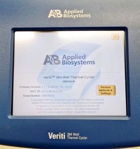 Thumbnail image of Applied Biosystems Thermal Cycler Veriti 384 Well Lab