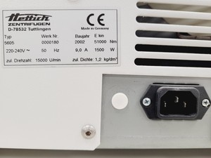 Thumbnail image of Hettich Rotanta 460R Benchtop Centrifuge with 4500 RPM Rotor Lab Faulty
