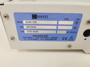 Thumbnail image of Dionex IC Ion Chromatography System - RF2000, P680, UCI-50, SOR-100 Lab