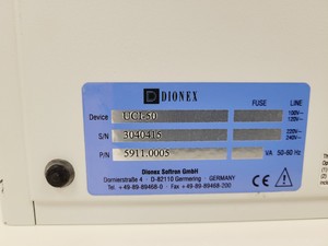 Thumbnail image of Dionex IC Ion Chromatography System - RF2000, P680, UCI-50, SOR-100 Lab