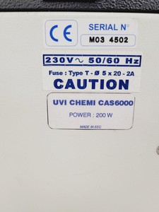 Thumbnail image of Uvitec UVI Chemi CAS6000 Gel Documentation System Lab