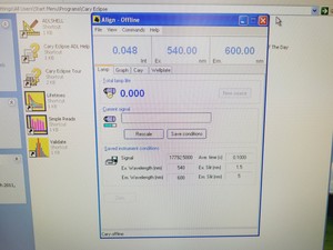 Thumbnail image of Varian Cary Eclipse Fluorescence Spectrophotometer System Lab