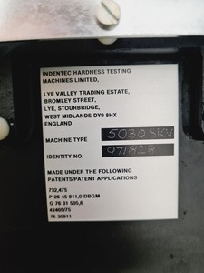 Thumbnail image of INDENTEC Hardness Testing Machine 5030SKV Lab Spares/Repairs