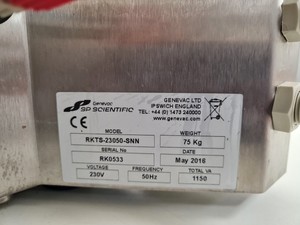 Thumbnail image of GENEVAC Synergy Rocket RKTS-23050-SNN Centrifugal Evaporator Lab