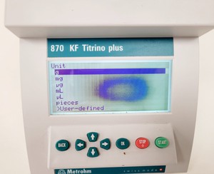 Thumbnail image of Metrohm 870 KF Titrino Plus with 703 Ti Stand 1.703.0010 Titration System Lab