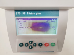 Thumbnail image of Metrohm 870 KF Titrino Plus with 703 Ti Stand 1.703.0010 Titration System Lab