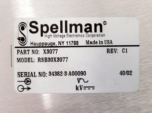 Thumbnail image of Spellman Power Supply RSBX30X3077 Lab