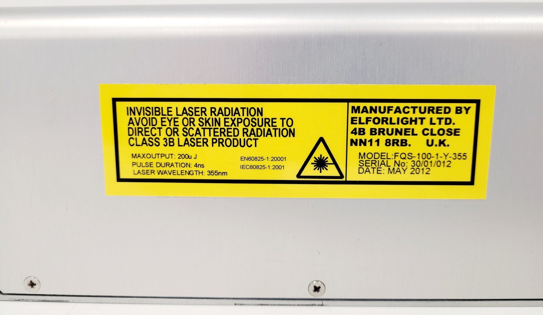 Image of Elforlight Class FQS-100-1-Y-355 3B Laser w/ Supply Lab