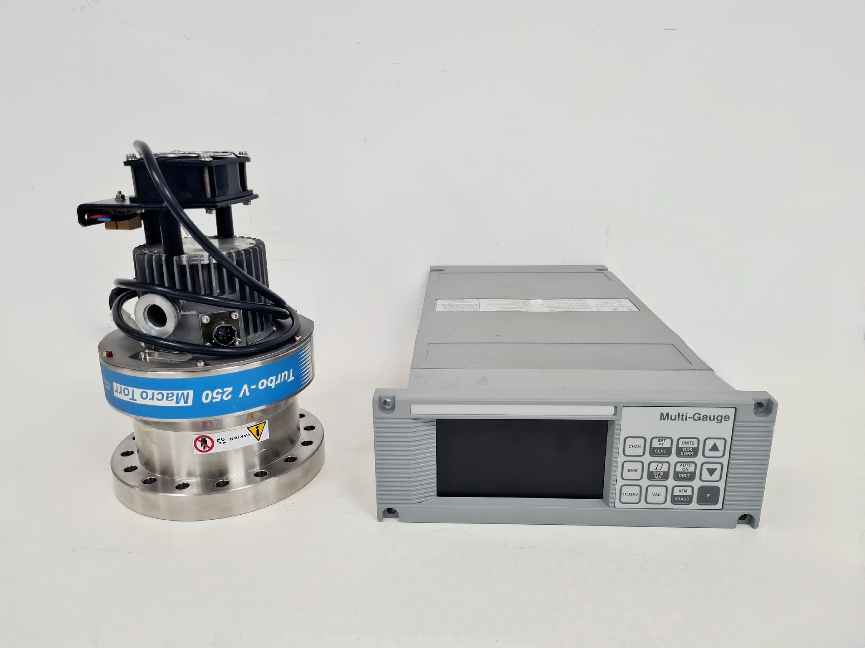 Image of Varian Turbo-V Model 250 Macro Torr Pump w/ Multi Gauge Controller System Lab