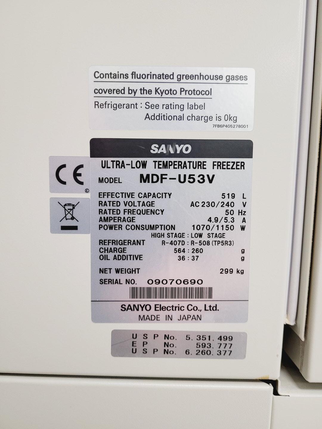 Image of Sanyo MDF-U53V Ultra Low Temperature Freezer Lab