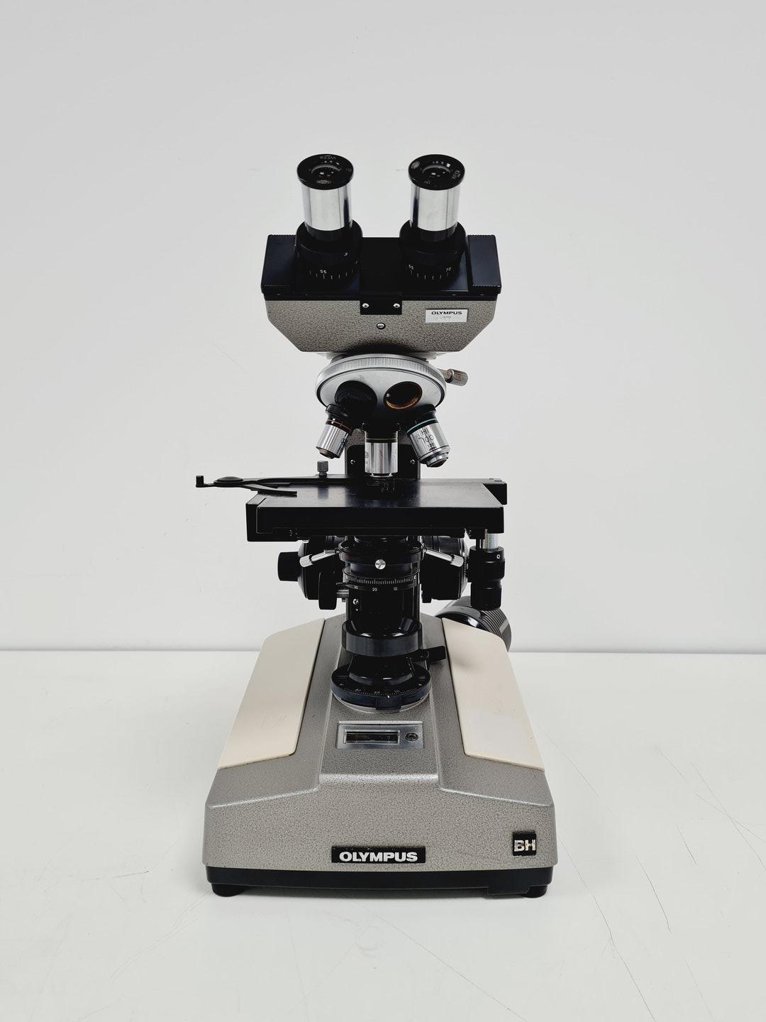 Image of OLYMPUS  BH Microscope w/ 3 x Objectives Lab