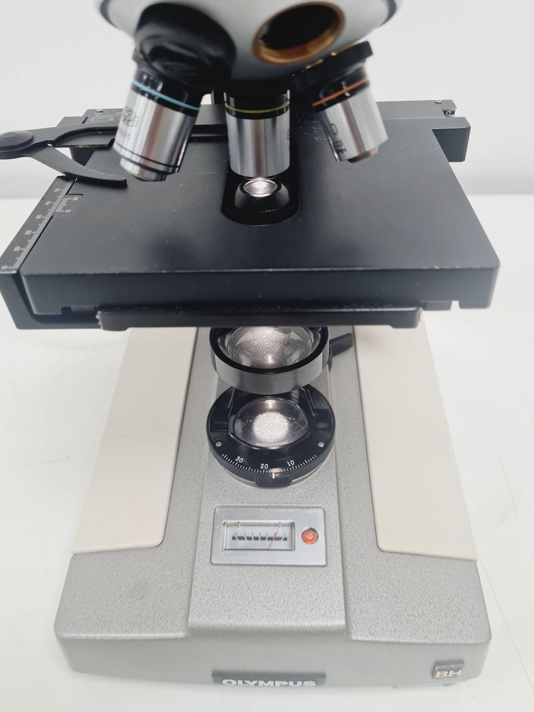 Image of OLYMPUS BH Microscope w/ 3 x Objectives HI 100 1.30 Lab