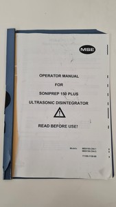 Thumbnail image of MSE Soniprep 150 Plus Ultrasonic Disintegrator Lab