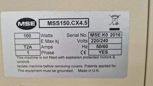 Thumbnail image of MSE Soniprep 150 Plus Ultrasonic Disintegrator Lab