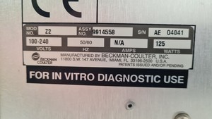 Thumbnail image of Beckman Coulter Z2 Particle Counter & Size Analyser Lab