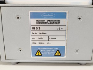 Thumbnail image of Vacuubrand MZ 2CE Membrane Diaphram Vacuum Pump Lab