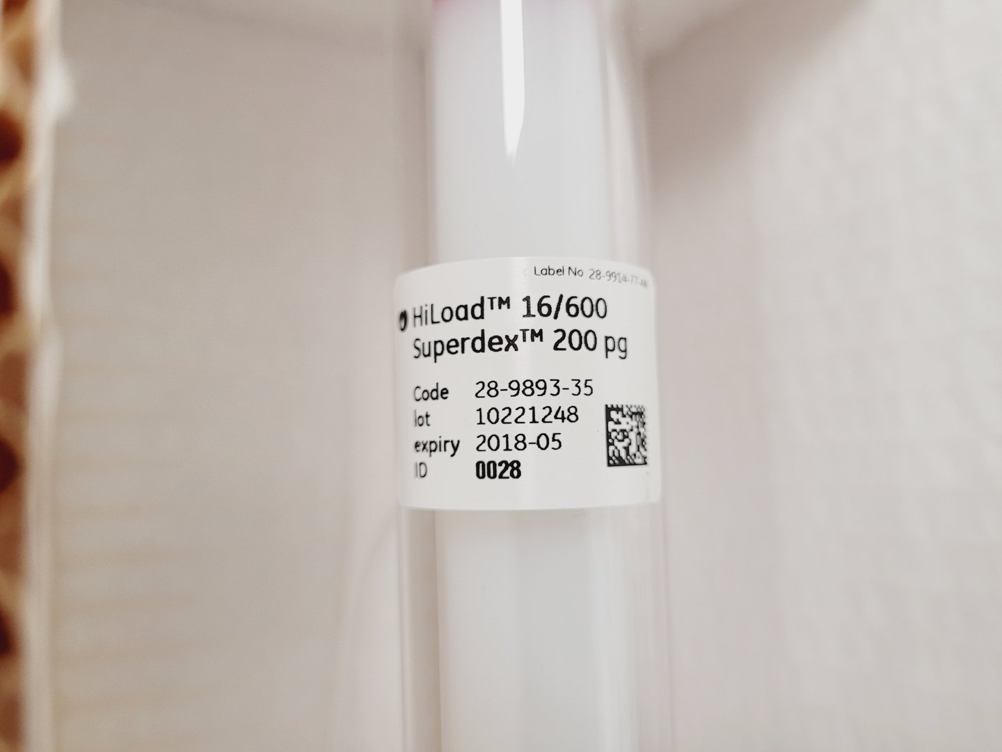 Image of GE Healthcare HiLoad Superdex 200 pg 16/600  Chromatography Column Lab