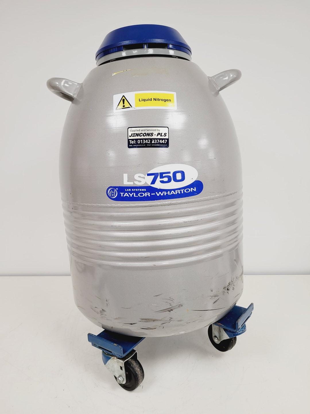 Image of Taylor Wharton LS750 Liquid Nitrogen Dewar w/ Trolley Lab