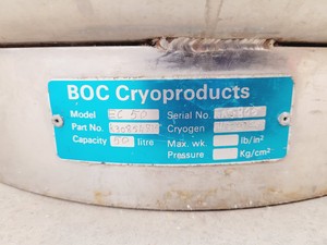 Thumbnail image of Boc Cryoproducts EC50 Liquid Nitrogen Dewar Lab Spares or Repairs