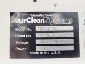 Thumbnail image of Star Lab AirClean 600 PCR Workstation & Stand Lab