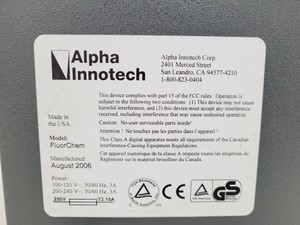 Thumbnail image of Alpha Innotech FluorChem Gel Imaging System Lab