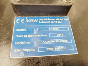 Thumbnail image of KBW Packaging AK0002 Semi Automatic Capping Machine w/ EA-412L/C6 Screwdriver