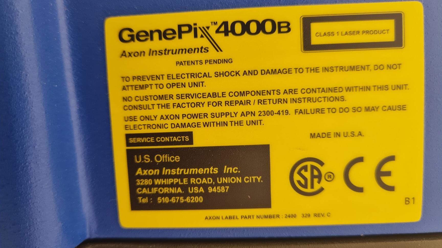Genepix Axon Instruments Genepix 4000b Microarray Scanner Lab