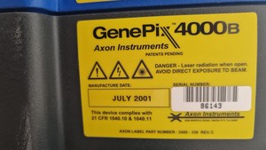 Thumbnail image of Axon Instruments Genepix 4000b Microarray Scanner Lab