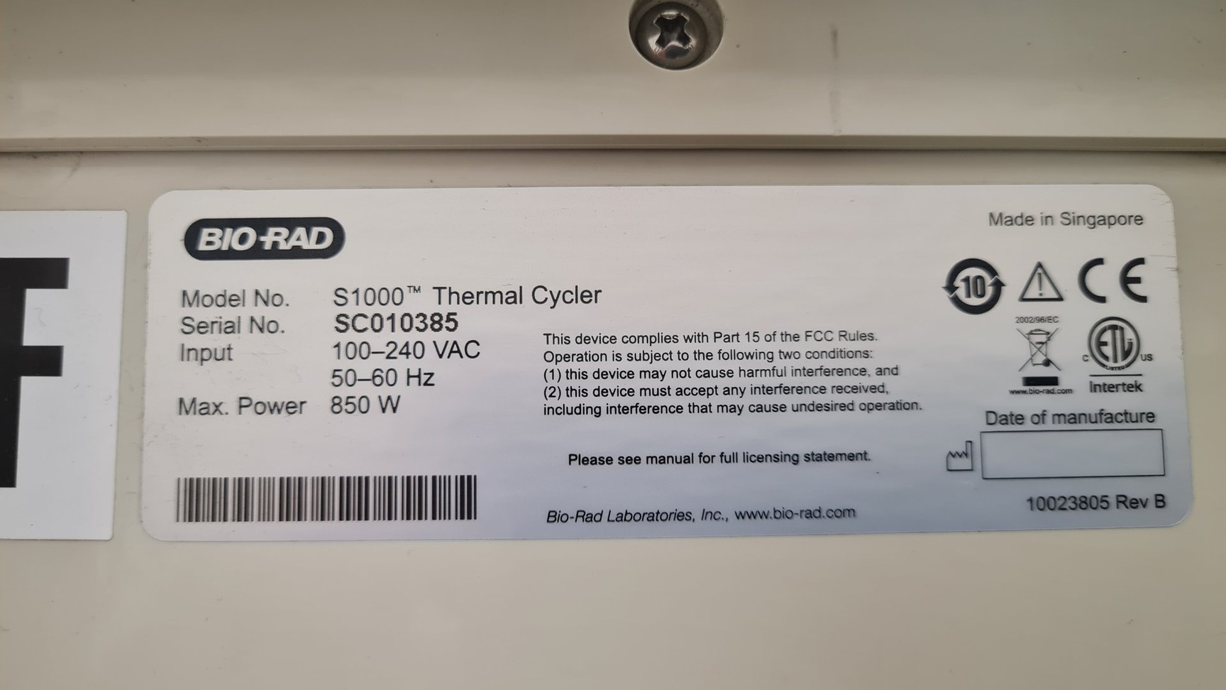 Image of Bio-Rad S-1000 Thermal Cycler with Reaction Module 48/48W Fast Lab