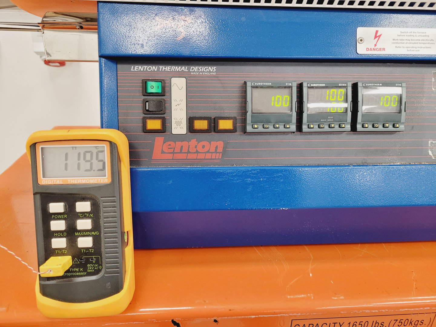 Image of Lenton Three-Zone Tube Furnace PTF 12/100/940 Lab Spares/Repairs