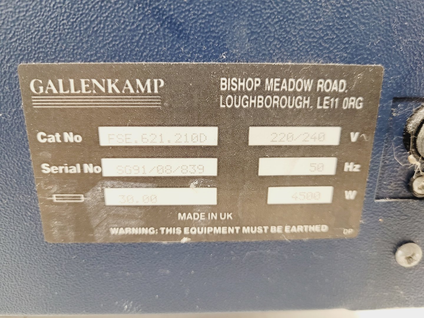 Image of Gallenkamp Muffle Furnace Size 3 Lab