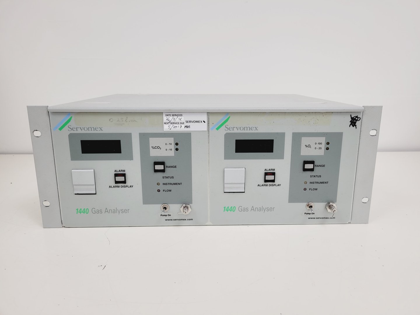 Image of Servomex 1440 Gas Analyser Double Twin Unit  Lab