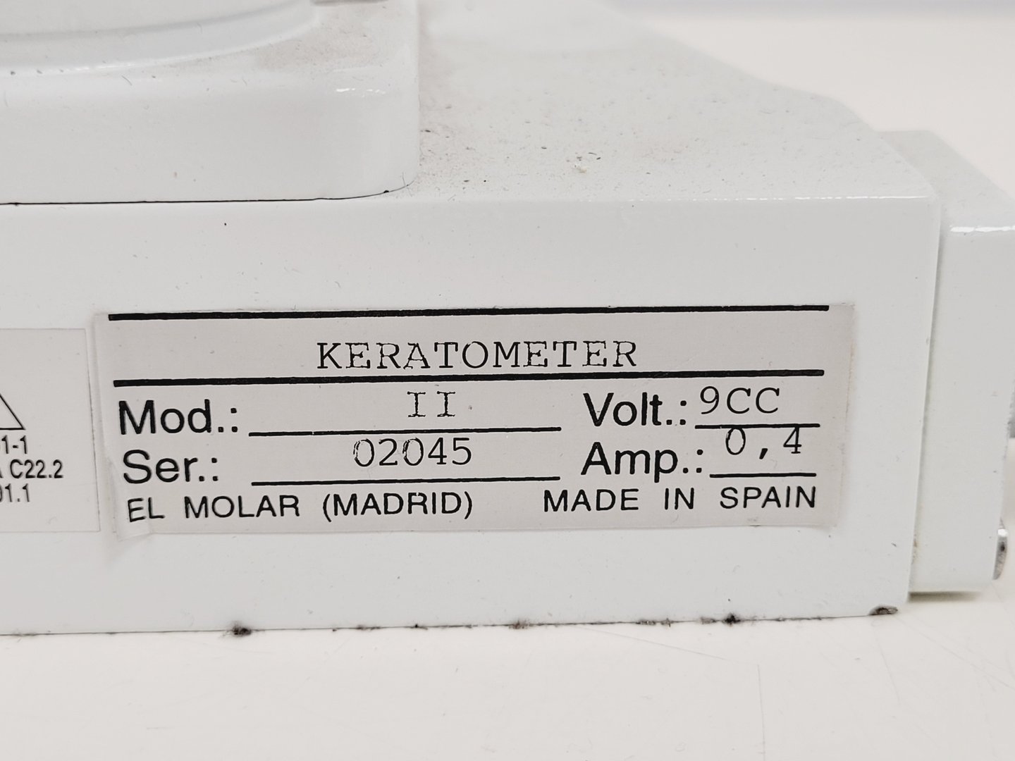 Image of Keratometer  Model - IT Slit Lamp with F.I.S.O. New Hercules Table/Stand  Lab
