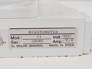 Thumbnail image of Keratometer  Model - IT Slit Lamp with F.I.S.O. New Hercules Table/Stand  Lab