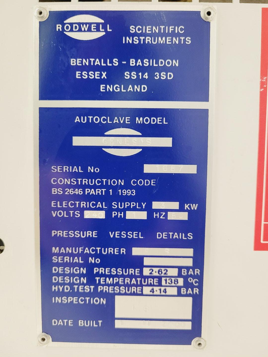 Image of Rodwell Genesis 40 Autoclave MP24-MK111 With Smart Card Lab Spares/Repairs