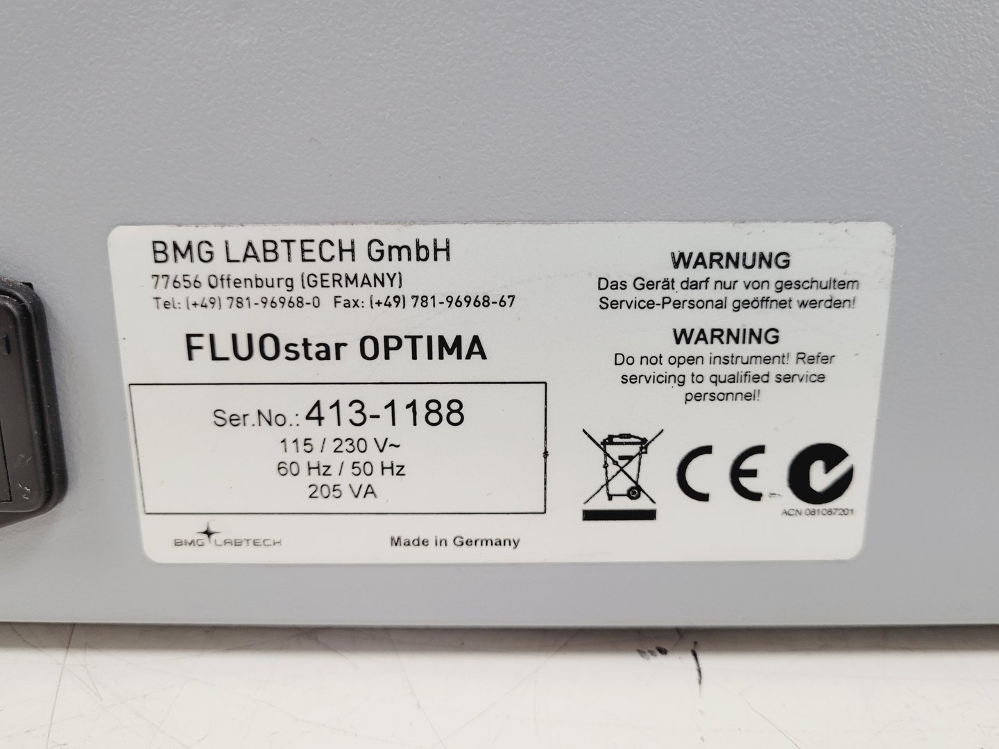 Image of BMG Labtech FLUOstar Optima Microplate Reader with PC & Software Lab