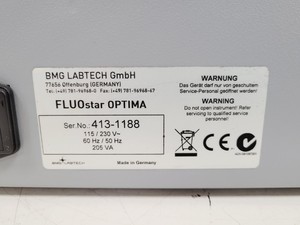 Thumbnail image of BMG Labtech FLUOstar Optima Microplate Reader with PC & Software Lab