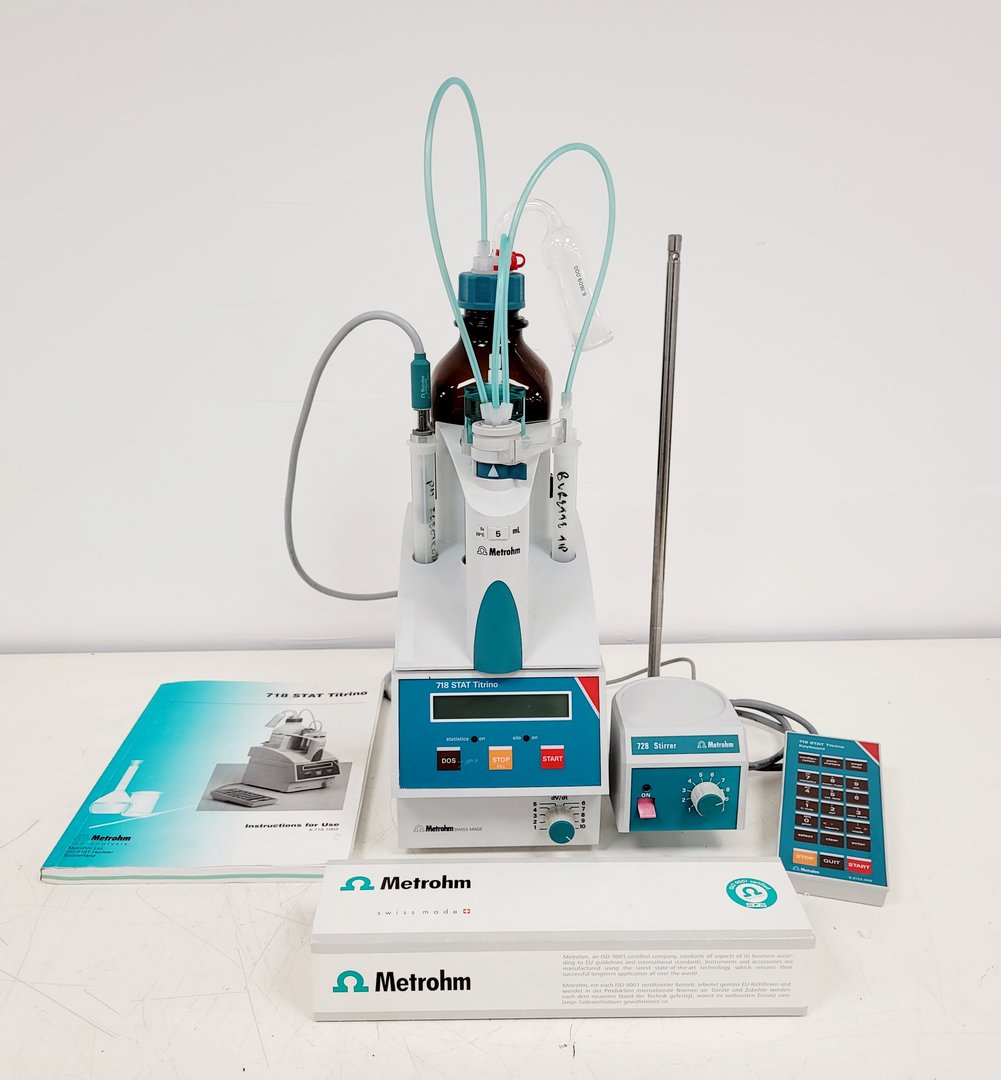 Image of Metrohm 718 STAT Titrino & 728 Stirrer - Titration System Lab