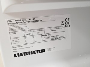 Thumbnail image of Liebherr Premium Laboratory Freezer 4 6179 4 143L Lab