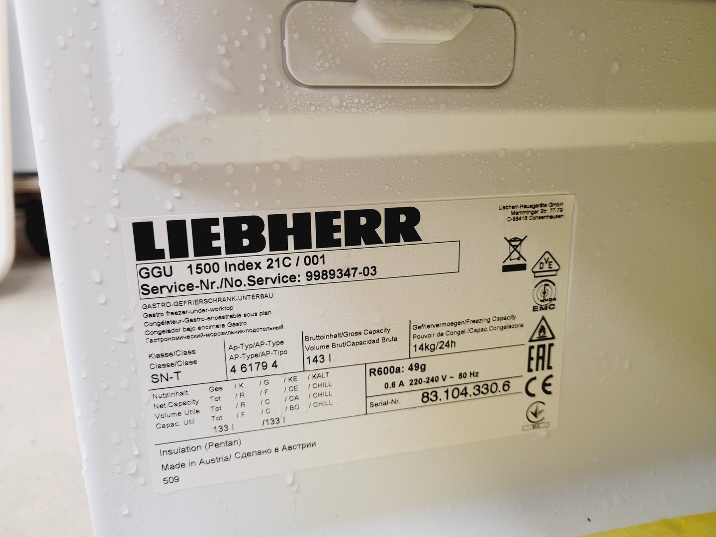 Image of Liebherr Premium Laboratory Freezer SN-T 4 6179 4 143L Lab