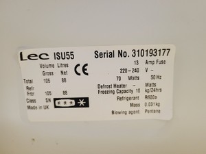 Thumbnail image of Lec Technical ISU55 Laboratory Freezer Lab