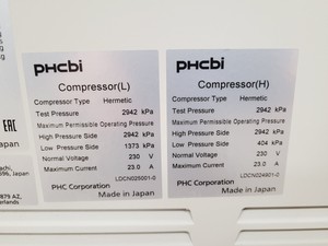Thumbnail image of PHCBI Ultra Low Temperature -150˚C Freezer MDF-C2156VAN VIP Series Lab