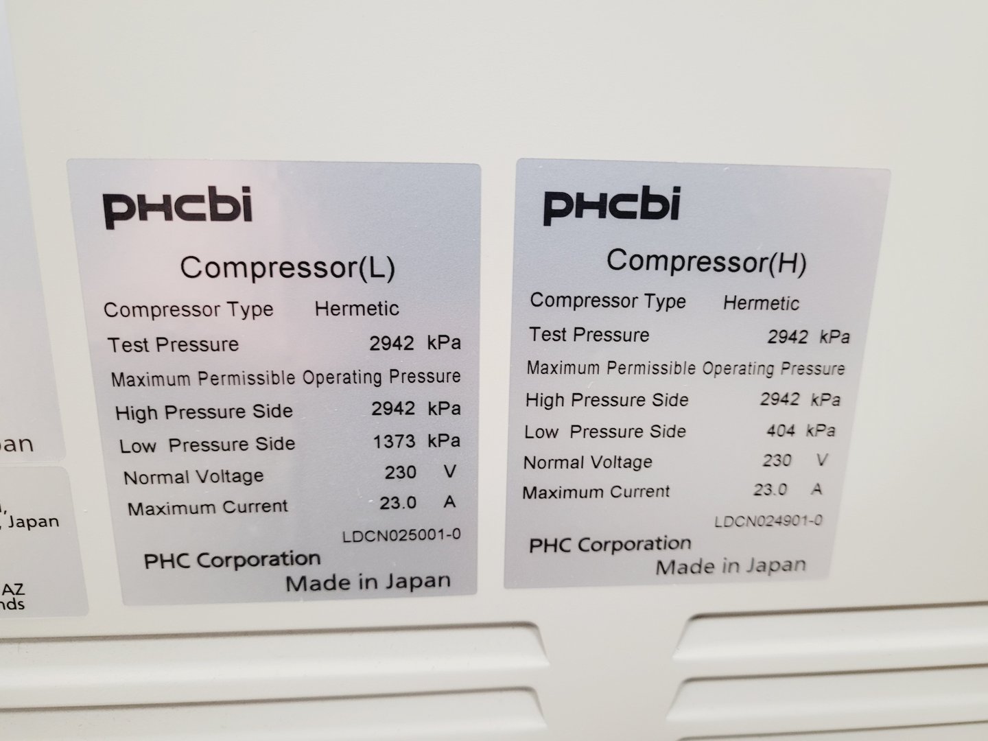 Image of PHCBI Ultra Low Temperature -150˚C Freezer VIP Series  MDF-C2156VAN Lab