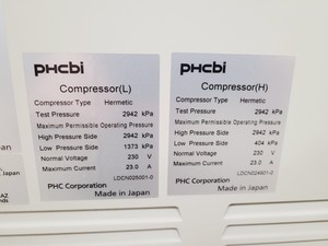 Thumbnail image of PHCBI Ultra Low Temperature -150˚C Freezer VIP Series  MDF-C2156VAN Lab