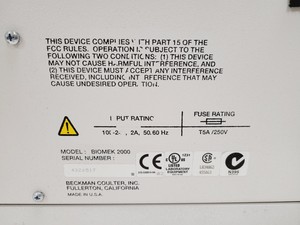Thumbnail image of Beckman Coulter Biomek 2000 Laboratory Automation Workstation