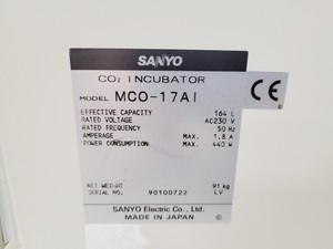 Thumbnail image of Sanyo CO2 Laboratory Incubator MCO-17AI IR Lab