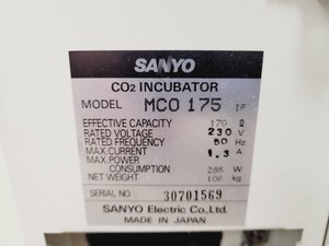 Thumbnail image of Sanyo MCO-175 CO2 Incubator Lab